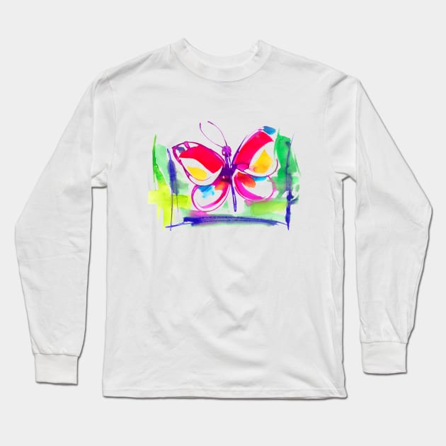 Butterfly Long Sleeve T-Shirt by Elsiebat